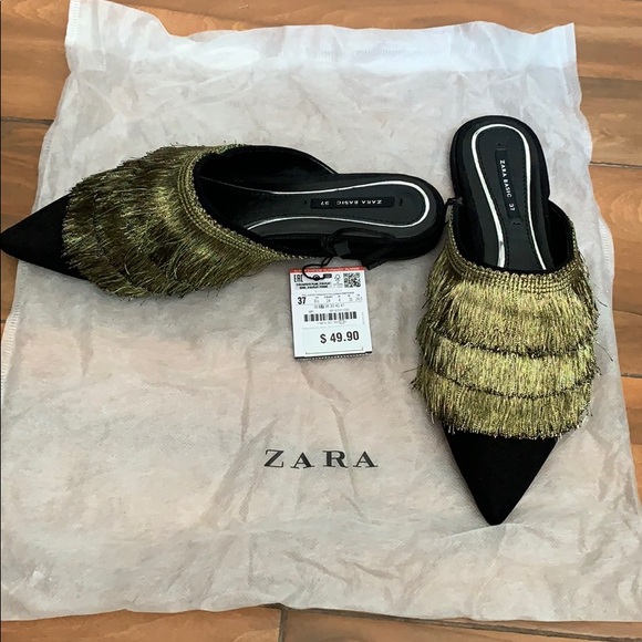 Black/Gold Flats - Picture 2 of 3